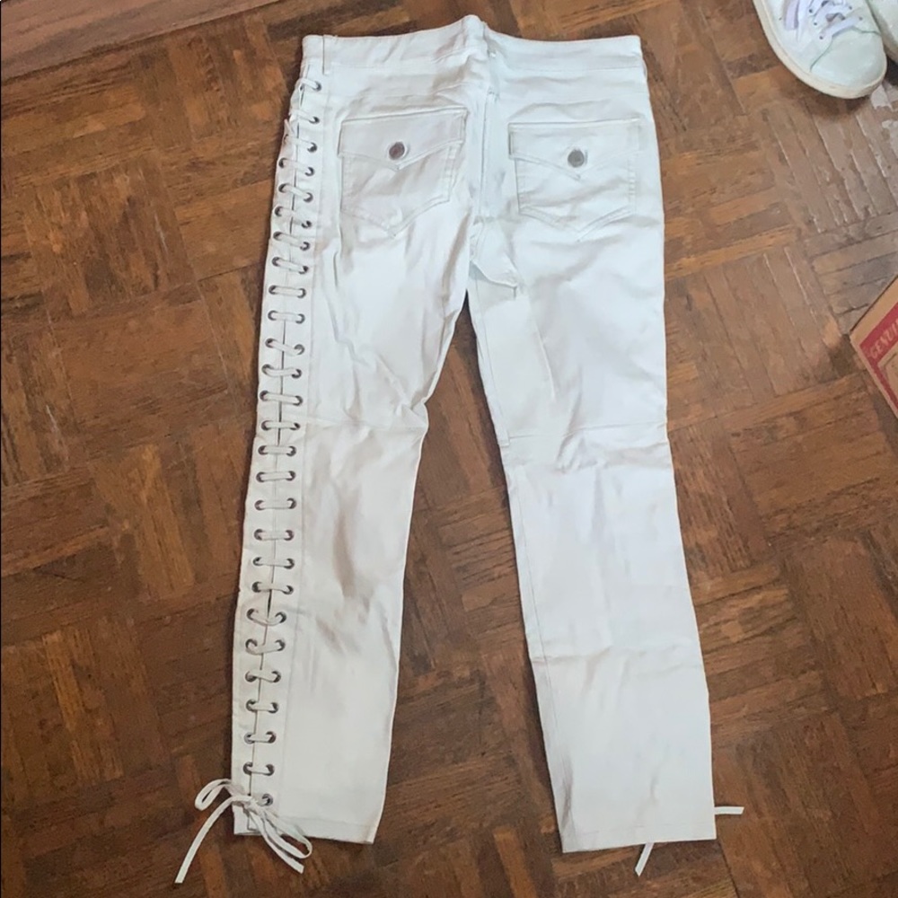 Isabel Marant H&M White Leather Pants US 6